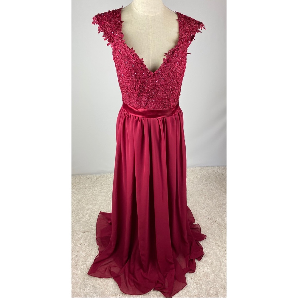 ❌sold ❌NWT YISHAER BURGUNDY Dress Size 8 and 12